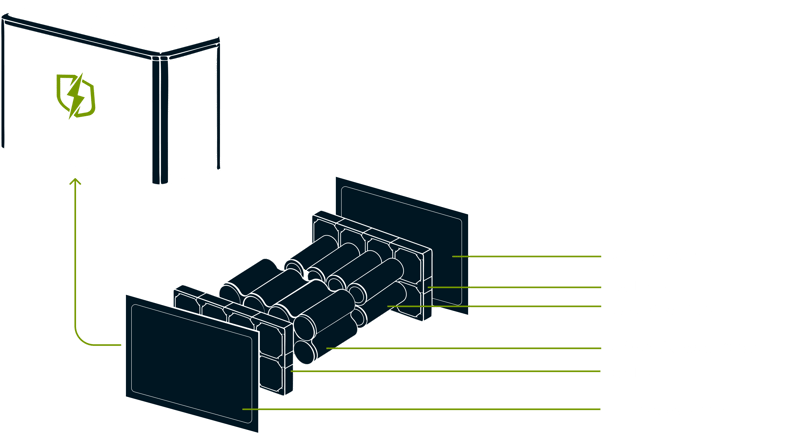XTS Battery Pack Illustration XTS Battery Pack Illustration